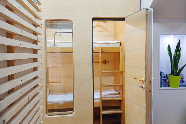 Capsule hostel AntiHostel Forrest in Lviv